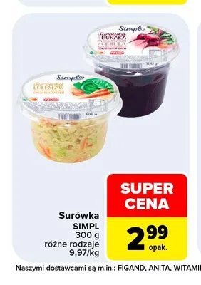 Surówka Colesław Simply promocja w Carrefour Market