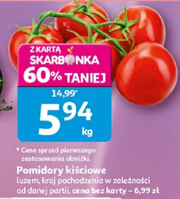 Pomidory kiściowe promocja w Auchan