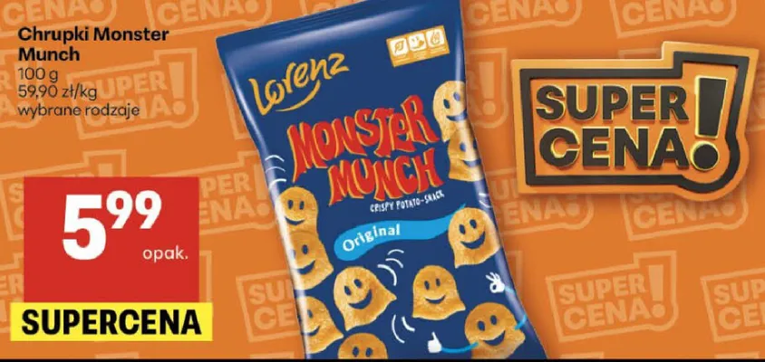 Chrupki Monster Munch promocja w Delikatesy Centrum
