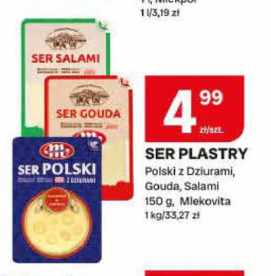 Ser żółty w plastrach Mlekovita Salami promocja w Chorten