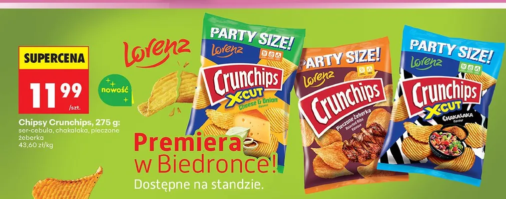 Chipsy Crunchips X-Cut ser-cebula promocja w Biedronka