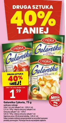 Galaretka Cykoria o smaku truskawkowym promocja w Twój Market