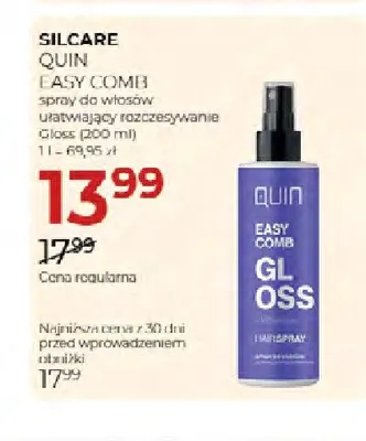 Spray do włosów ułatwiający rozczesywanie Gloss Silcare Quin Easy Comb promocja w Drogerie Jawa
