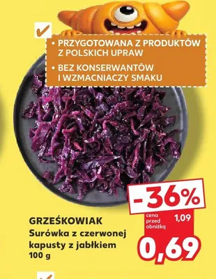 Surówka z czerwonej kapusty z jabłkiem Grześkowiak promocja w Kaufland