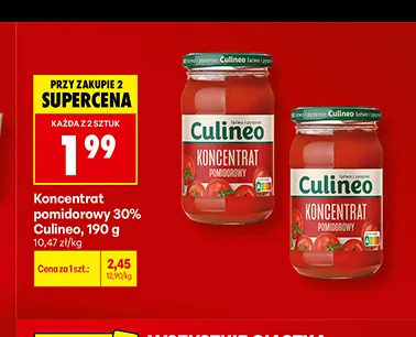 Koncentrat pomidorowy 30% Culineo promocja w Biedronka