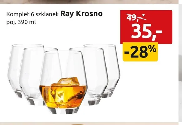 Komplet szklanek Krosno Ray promocja w Black Red White