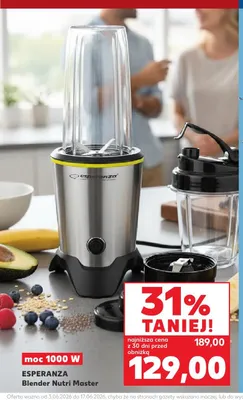 Blender Nutri Master ESPERANZA 1000W promocja w Kaufland