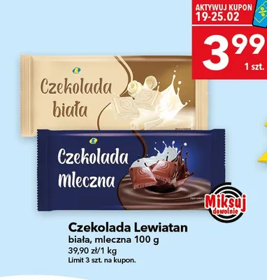 Czekolada mleczna promocja w LEWIATAN