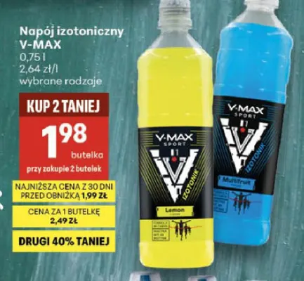 Napój izotoniczny V-MAX promocja w Delikatesy Centrum
