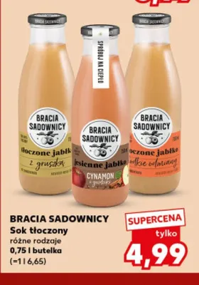 Sok tłoczony jesienne jabłko cynamon Bracia Sadownicy promocja w Kaufland