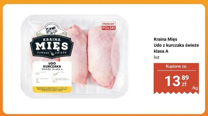 Udo z kurczaka świeże Kraina Mięs klasa A luz promocja w Biedronka