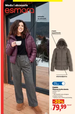 Pikowana kurtka damska Esmara promocja w Lidl