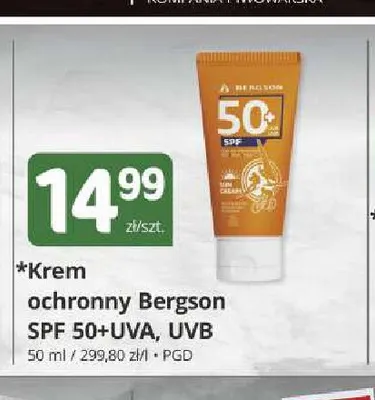 Krem ochronny Bergson SPF 50+ promocja w Marketvita