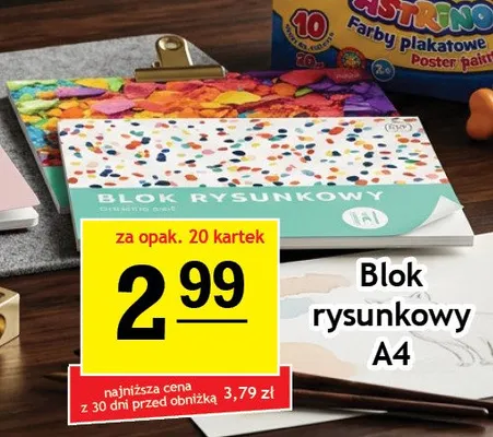 Blok rysunkowy A4 promocja w Gram Market