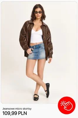 Jeansowe micro skortsy Cropp promocja w Cropp