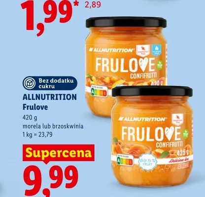 Dżem Allnutrition Frulove Confifrutti Morela bez dodatku cukru promocja w Lidl