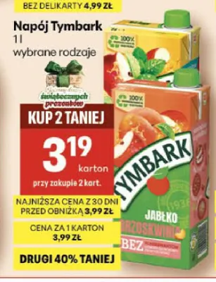 Napój Tymbark promocja w Delikatesy Centrum