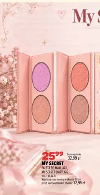 Paleta do makijażu My Secret Diary promocja w Drogerie Natura
