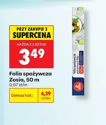 Folia spożywcza Zosia promocja w Biedronka