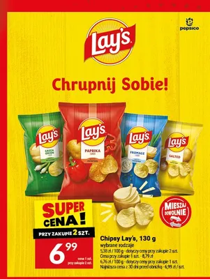 Chipsy ziemniaczane Lay's Paprika promocja w Twój Market