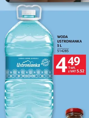 Woda niegazowana Ustronianka promocja w Selgros