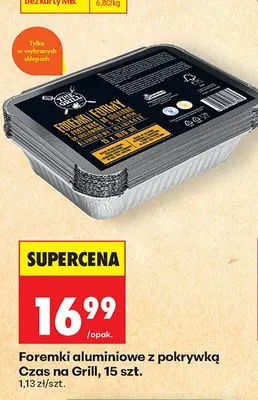 Foremki aluminiowe z pokrywką Czas na Grill promocja w Biedronka