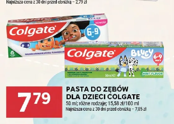 Pasta do zębów dla dzieci Colgate 6-9 lat promocja w Stokrotka