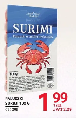 Paluszki surimi Garso promocja w Selgros