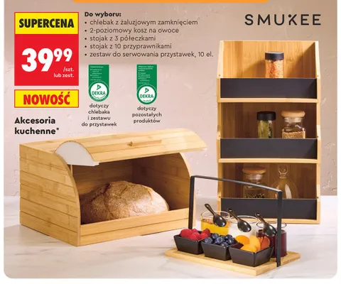 Stojak z 10 przyprawnikami Smukee promocja w Biedronka
