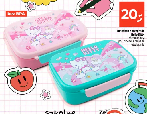 Lunchbox z przegrodą Hello Kitty 765 ml promocja w Dealz