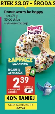 Donut Donut Worry Be Happy promocja w Delikatesy Centrum