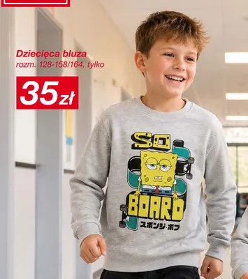 Bluza dziecięca SpongeBob rozm. 128-158/164 promocja w KiK