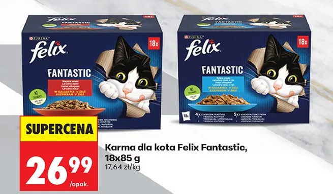 Karma dla kota Fantastic 18x85 g promocja w Biedronka