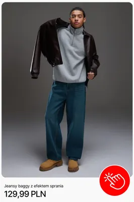 Jeansy baggy z efektem sprania Cropp promocja w Cropp