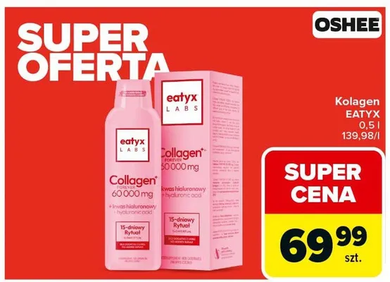 Kolagen 60 000 mg + kwas hialuronowy + kwas hialuronowy promocja w Carrefour Market