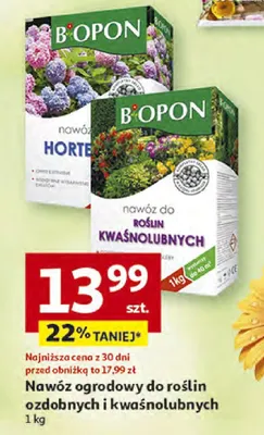Nawóz ogrodowy do roślin ozdobnych i kwaśnolubnych promocja w Auchan