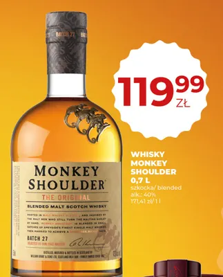 Whisky Monkey Shoulder promocja w Duży Ben