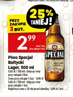 Piwo Specjał Bałtycki Lager promocja w Twój Market