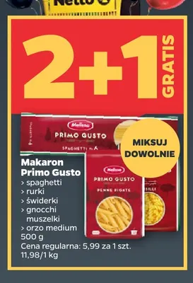 Makaron Primo Gusto rurki promocja w Netto