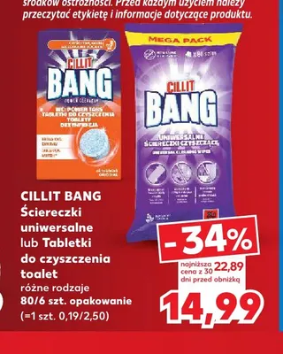 Tabletki do czyszczenia toalet Cillit Bang WC Power Tabs promocja w Kaufland