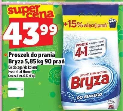 Proszek do prania do białego Essential Home promocja w TOPAZ