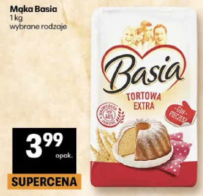Mąka tortowa extra Basia promocja w Delikatesy Centrum