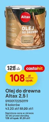 Olej do drewna Altax 2,5l promocja w Castorama