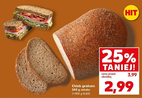Chleb graham 500g promocja w Kaufland