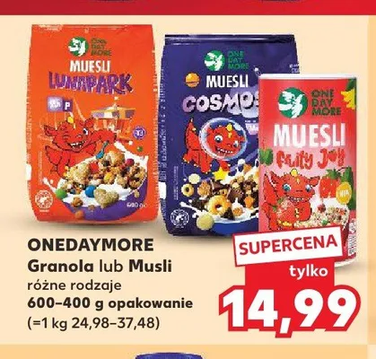 Granola ONEDAYMORE Lunapark promocja w Kaufland