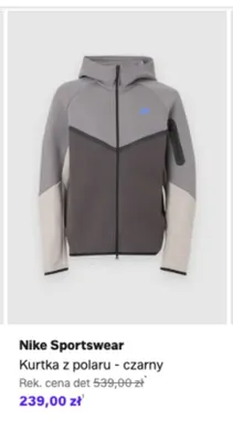 Kurtka z polaru Nike Sportswear czarny promocja w Lounge by Zalando