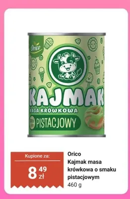 Kajmak masa krówkowa o smaku pistacjowym Orico promocja w Dino