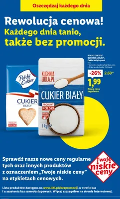 Cukier biały kryształ promocja w Lidl