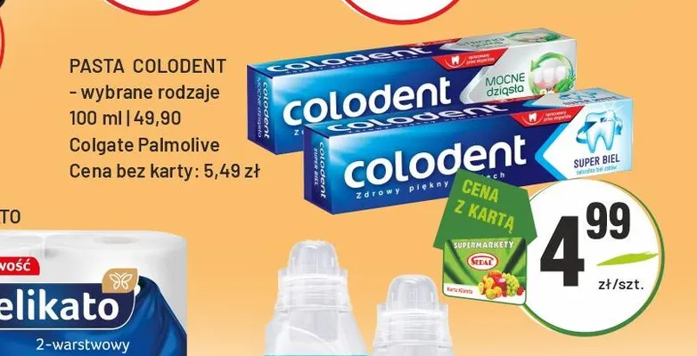 Pasta do zębów Colodent promocja w Sedal
