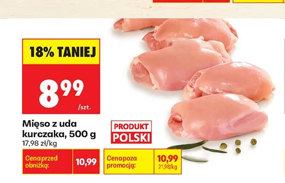 Mięso z uda kurczaka promocja w Biedronka
